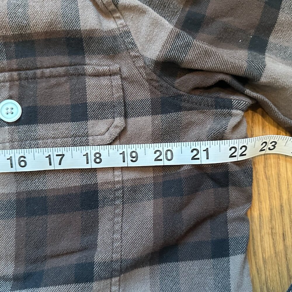 Everlane The Classic Cotton Flannel Shirt Brown Base - Size M - Picture 6 of 7